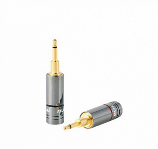 Разъёмы для наушников Atlas Metik 2.5mm mono Pair (Plus) пара (чёрный и красный)