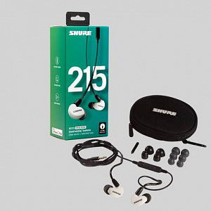 Вставные наушники (затычки) с микрофоном Shure SE215SPE-W-UNI-EFS. 