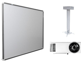 Интерактивная доска Exell 91" с проектором EXD102STW и креплением DSM-14kw