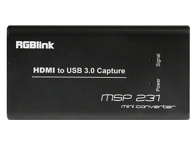 Устройство захвата видео сигнала RGBlink MSP231, HDMI в USB 3.0 Устройство захвата видео сигнала RGBlink MSP231, HDMI в USB 3.0