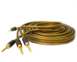Готовый акустический кабель Van den Hul The Goldwater 2х2м с разъемами "банан". Цвет: золотистый