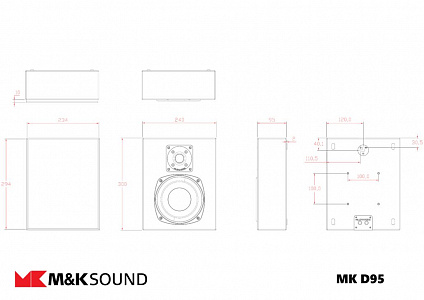 Настенная акустическая система Miller&Kreisel D95. Цвет: Матовый белый [White Satin/White Cloth]