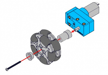 Всенаправленные колёса для робота 58mm Omni Wheel