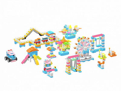 КОМПЛЕКТ КОНСТРУКТОРСКОГО УГОЛКА BOTZEES CONSTRUCTION CORNER PLAYSETS + СХЕМЫ СБОРКИ