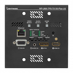 Настенный HDBaseT передатчик Lightware WP-UMX-TPS-TX130-Plus-US Black