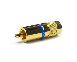 Разъем RCA Van den Hul C-9.0 Цвет золотой. Синяя маркировка