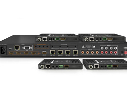 Комплект из HDBT матричного коммутатора и приёмников Wyrestorm MXV-0404-H2A-KIT