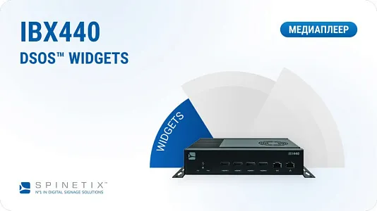 Медиаплеер SpinetiX iBX440 DSOS™ с аппаратной лицензией WIDGETS Медиаплеер SpinetiX iBX440 DSOS™ с аппаратной лицензией WIDGETS