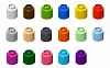 Элемент конструктора одиночный цветной Ботзис (Botzees Color Blocks) 2 (серый)