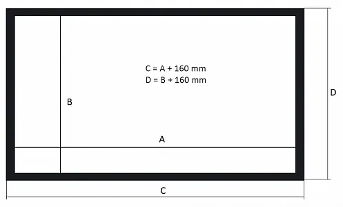 Kauber Frame Velvet Cinema 99" 16:9 124x220 White Flex 